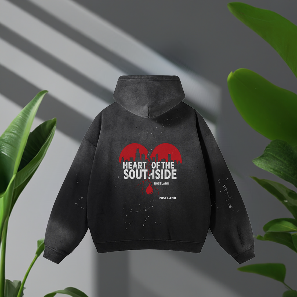Heart of the Southside Frayed Fleece Hoodie