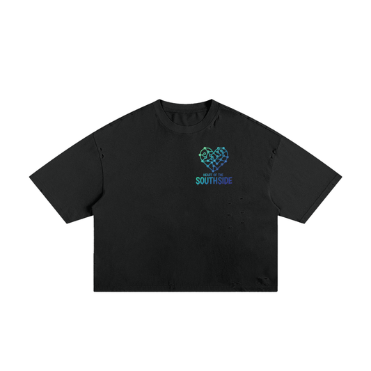 Heart of the Southside Summer Frayed Boxy Tee