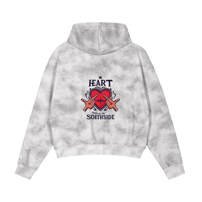 Heart of the Southside Washed Boxy Zip-up Fleece Hoodie