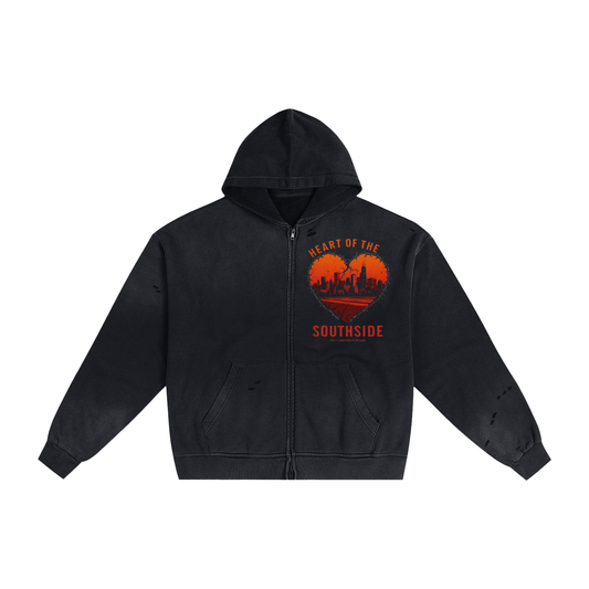 Heart of the Southside Sunfade Zip Hoodie