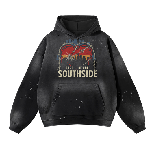Heart of the Southside Frayed Fleece Hoodie